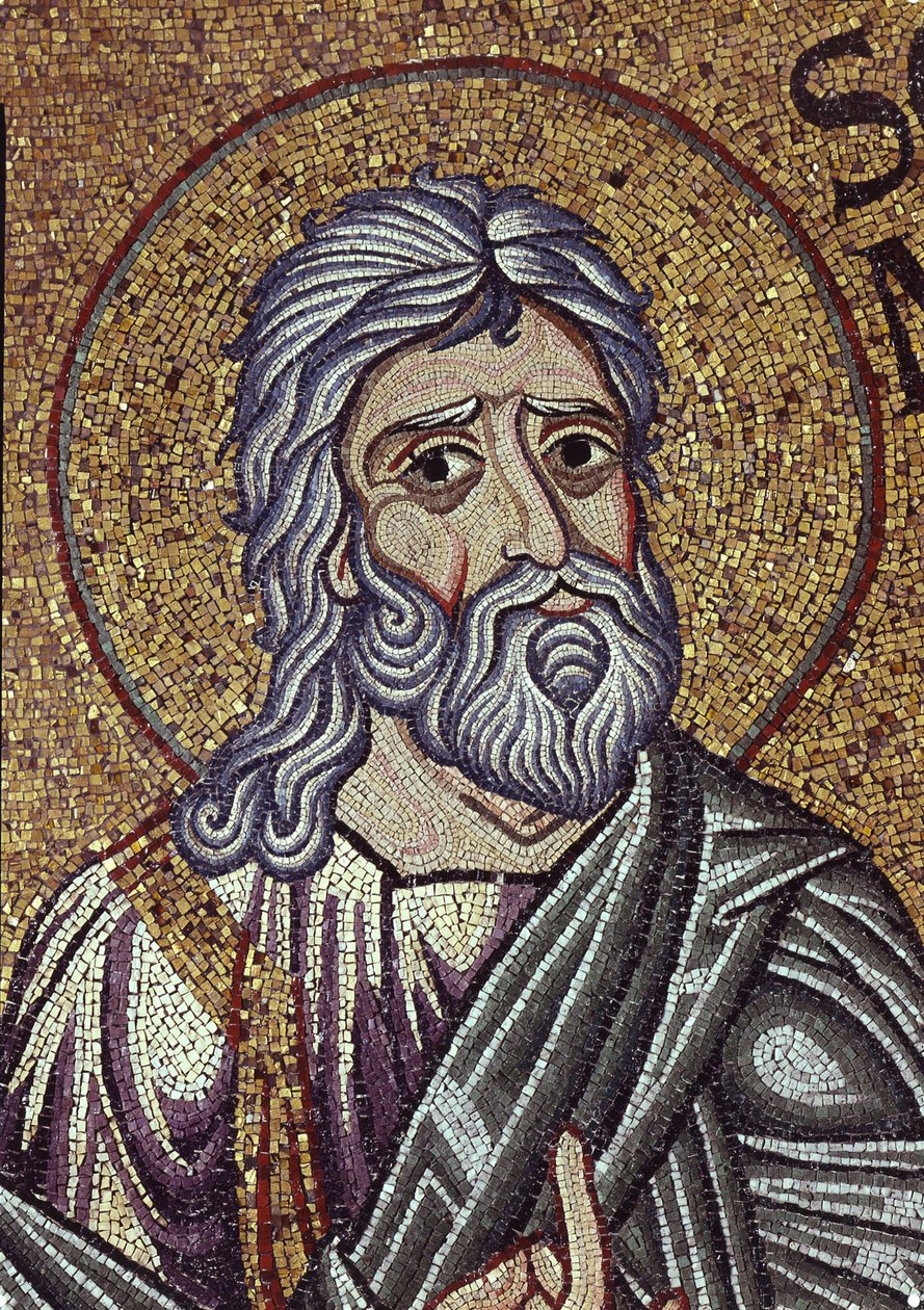 O profeta Sofonias Detalhe dos mosaicos interiores da Basílica de São Marcos, século XII de Byzantine Byzantine