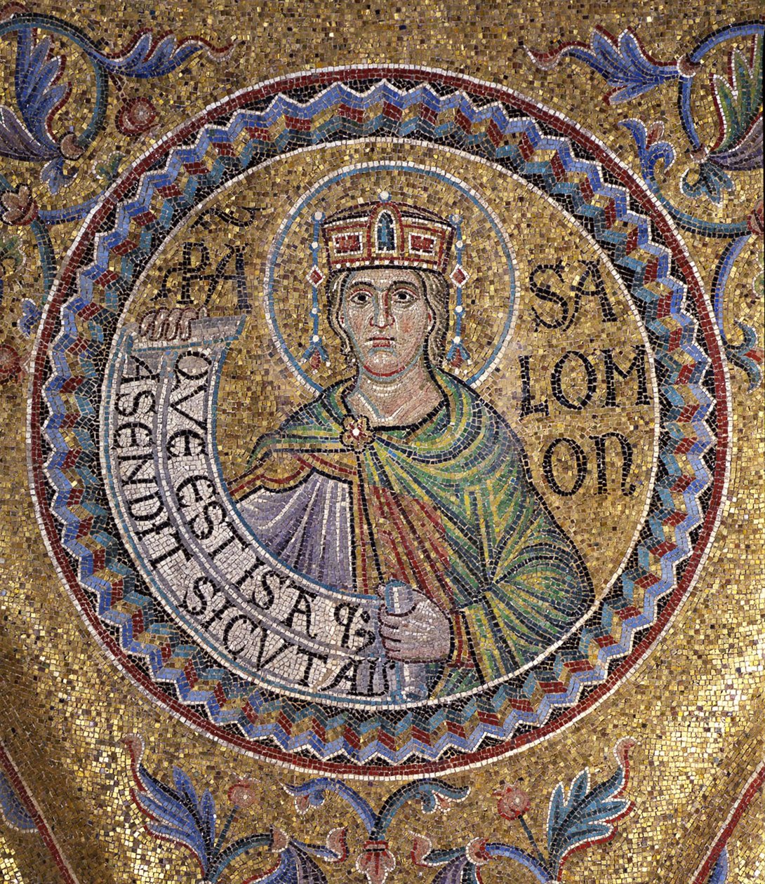 Rei Salomão Detalhe de mosaicos interiores na Basílica de São Marcos, século XIII de Byzantine Byzantine