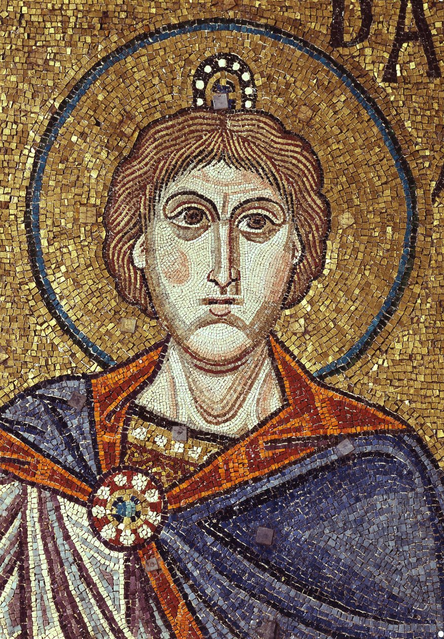 O Profeta Daniel Detalhe dos Mosaicos Interiores na Basílica de São Marcos, século XII de Byzantine Byzantine