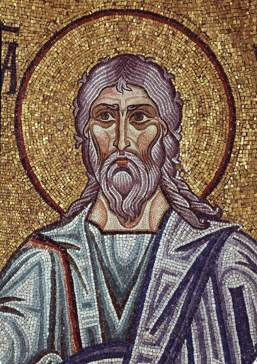 O Profeta Jeremias Detalhe dos Mosaicos Interiores na Basílica de São Marcos, século XII de Byzantine Byzantine