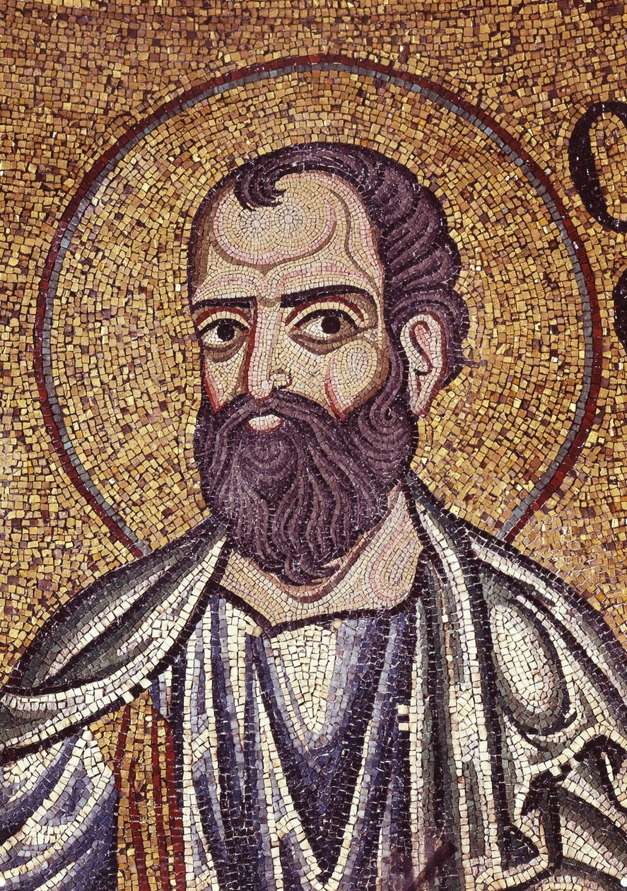 O Profeta Malaquias Detalhe dos Mosaicos Interiores na Basílica de São Marcos, século XII de Byzantine Byzantine
