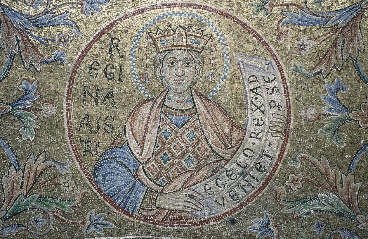 A rainha de Sabá Detalhe dos mosaicos interiores da Basílica de São Marcos, século XIII de Byzantine Byzantine