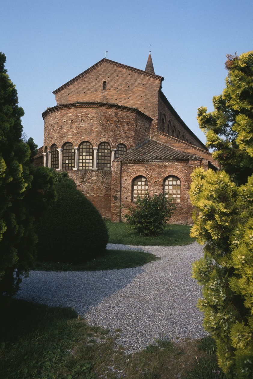Vista exterior, de, a, chevet de Byzantine School