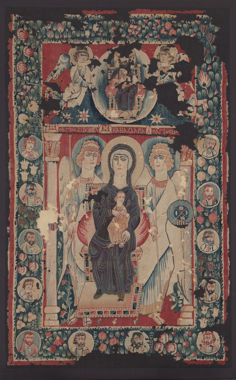 Ícone da Virgem e do Menino, anos 500 de Byzantine School