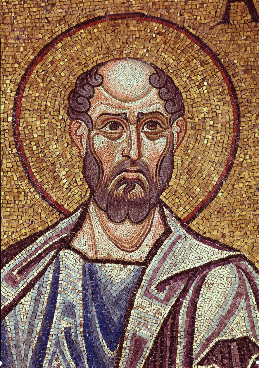 O profeta Abdias (8º ou 6º século aC). Obra de um mestre bizantino, mosaico, detalhe da decoração da Basílica de São Marcos em Veneza (Itália) de Byzantine School