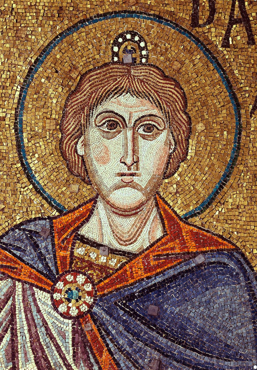 O profeta Daniel (século VI). Obra de um mestre bizantino, mosaico, detalhe da decoração da Basílica de São Marcos em Veneza (Itália) de Byzantine School