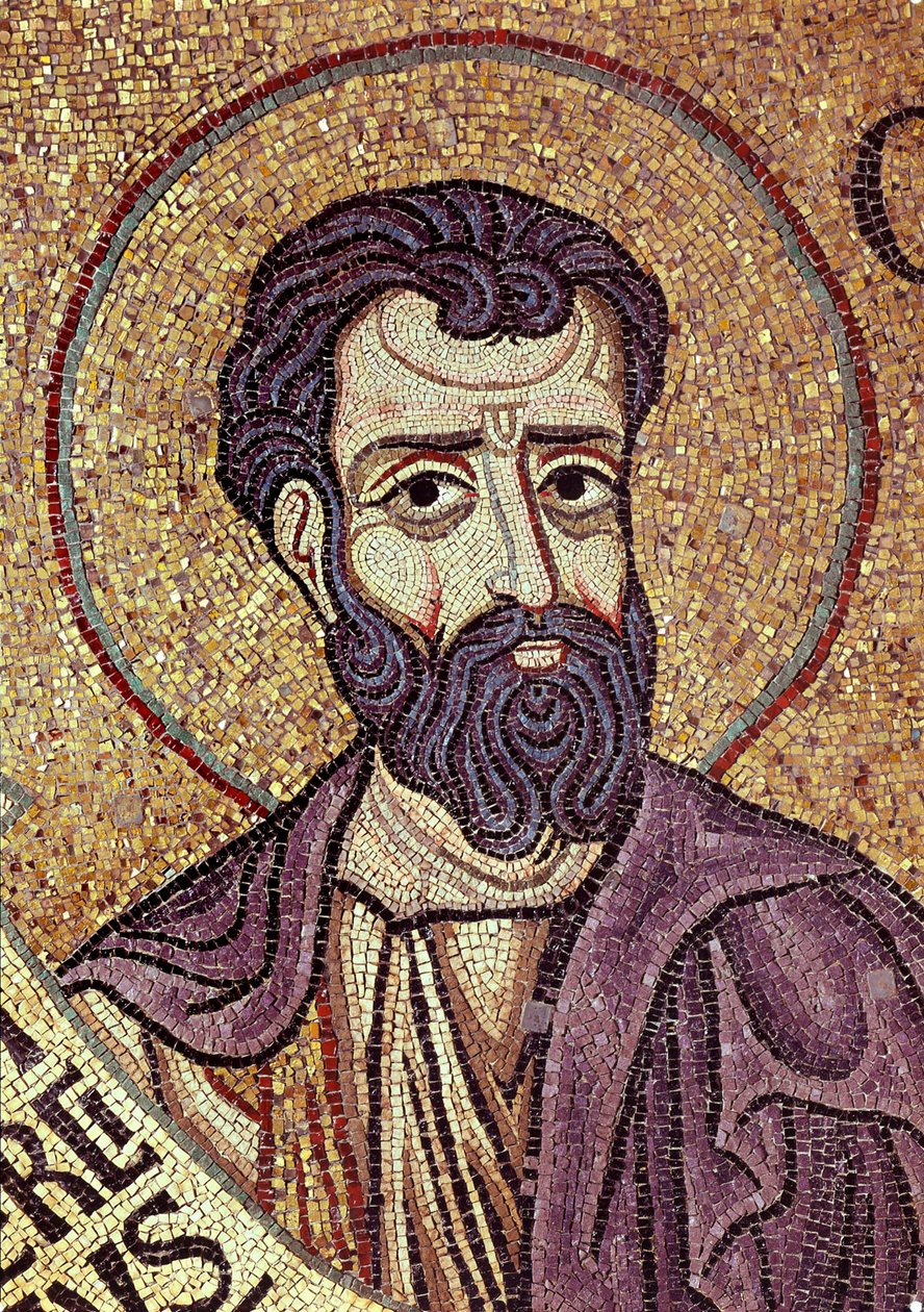 O profeta Oséias (século VIII aC). Obra de um mestre bizantino, mosaico, detalhe da decoração da Basílica de São Marcos em Veneza (Itália) de Byzantine School