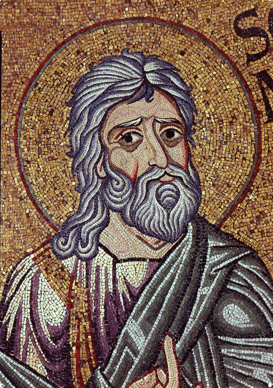 O profeta Sofonias. Obra de um mestre bizantino, mosaico, detalhe da decoração da Basílica de São Marcos em Veneza (Itália) de Byzantine School
