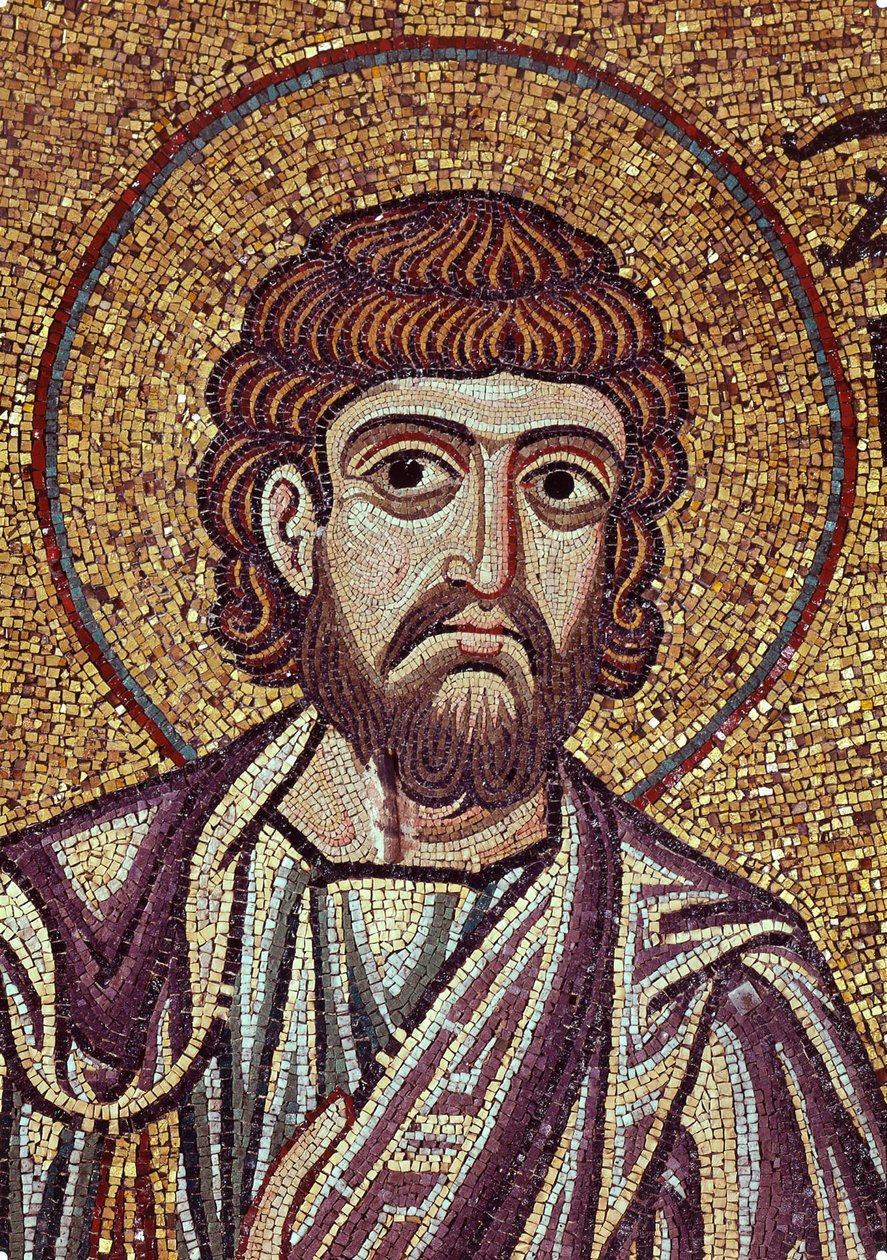 O profeta Zacarias (século VI a.C.). Obra de um mestre bizantino, mosaico, pormenor da decoração da Basílica de São Marcos em Veneza (Itália) de Byzantine School