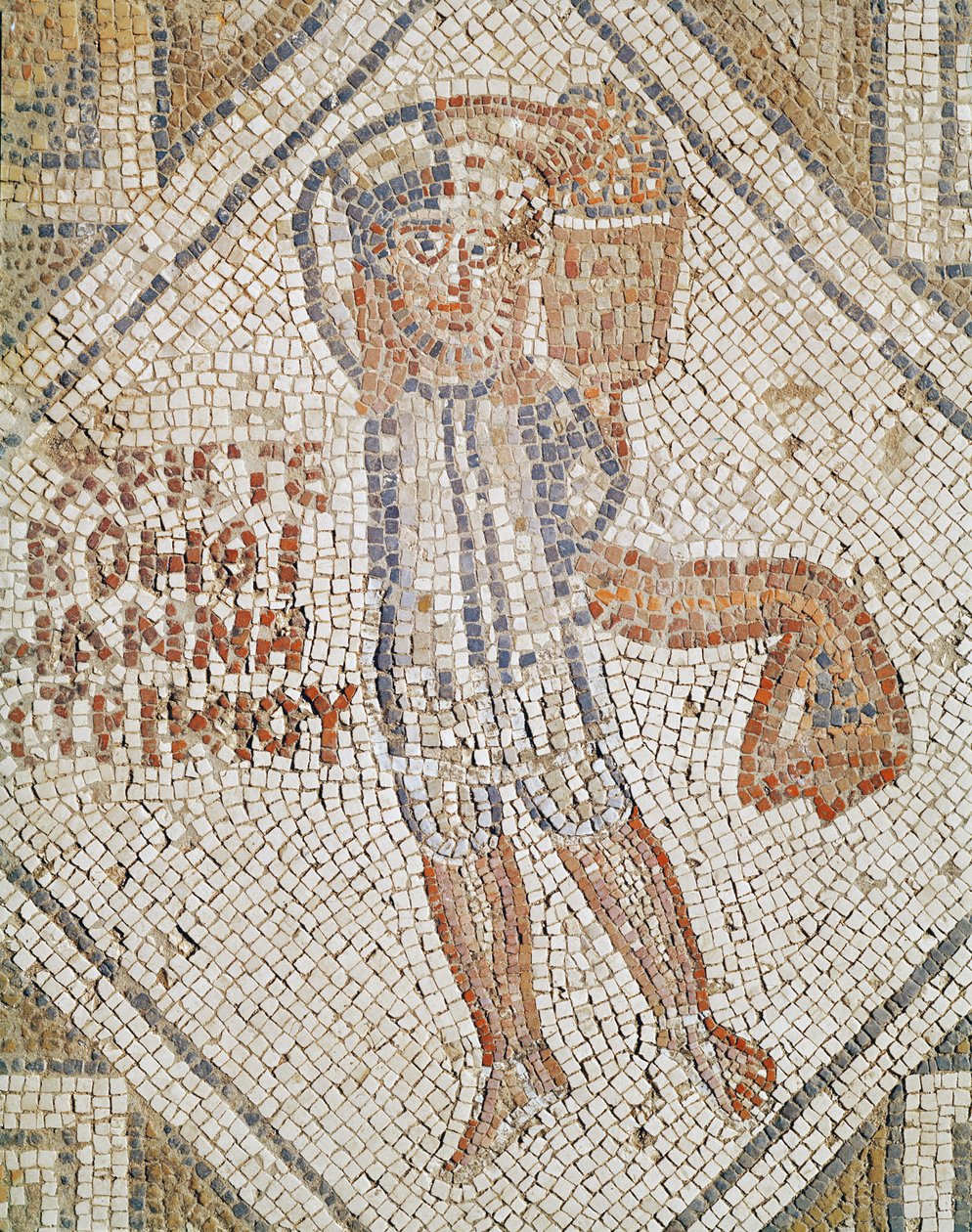 Detalhe do pavimento de um pedreiro (mosaico) de Byzantine School