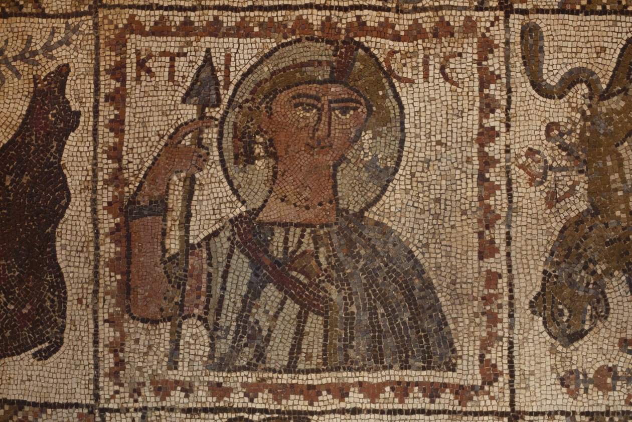 Retrato de um dignitário (mosaico) de Byzantine School