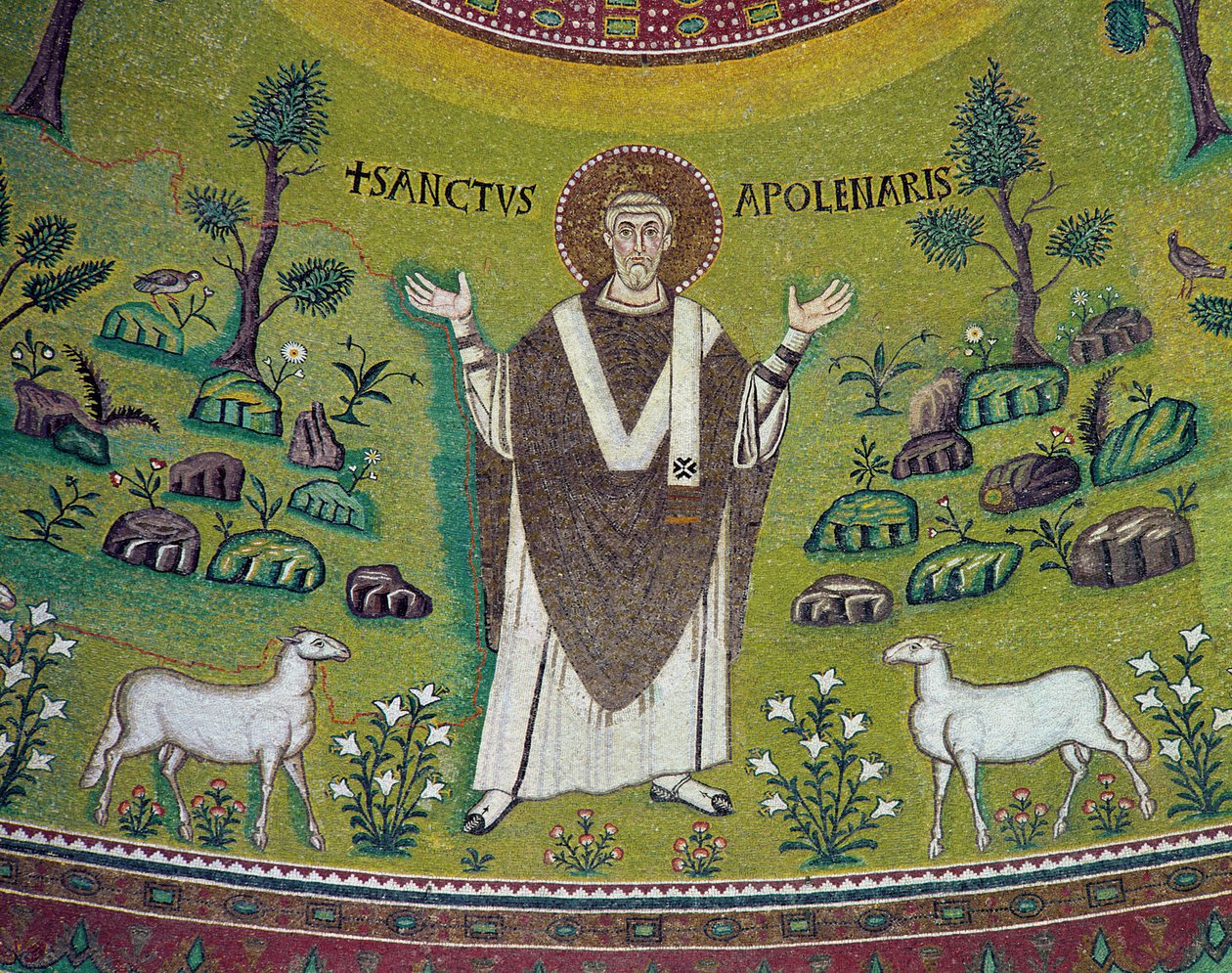 São Apolinário (dc79) (mosaico) de Byzantine School