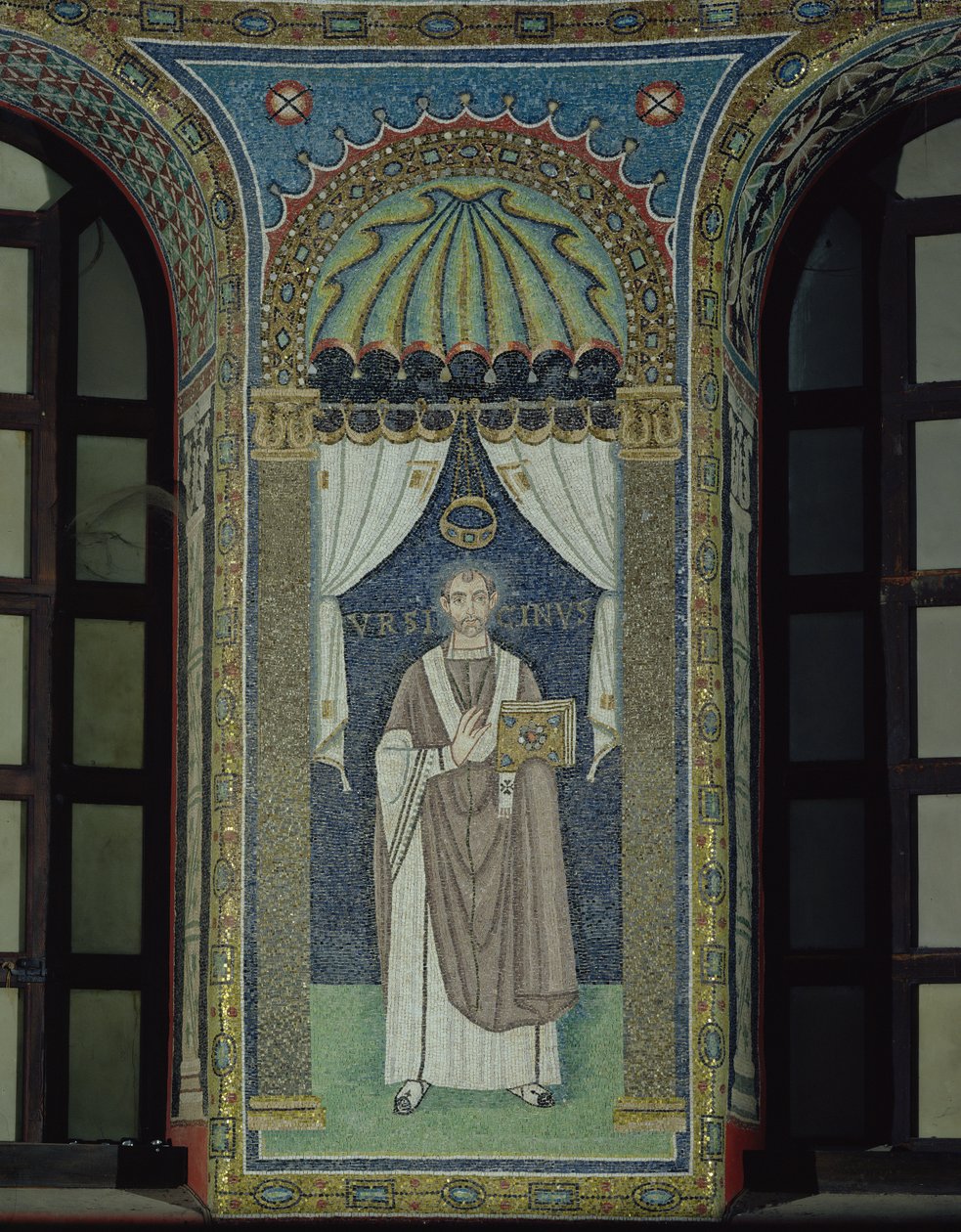 Ursicino, bispo de Ravenna (mosaico) de Byzantine School