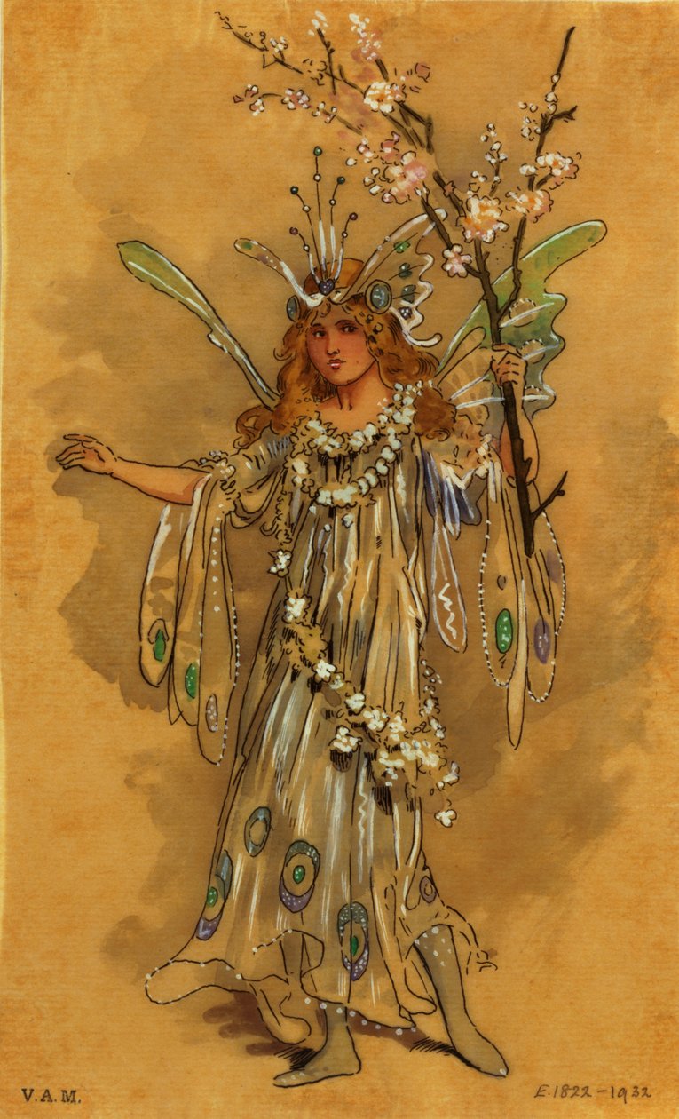 Uma fada, figurino para Sonho de uma noite de verão, produzido por R. Courtneidge no Princes Theatre, em Manchester de C. Wilhelm