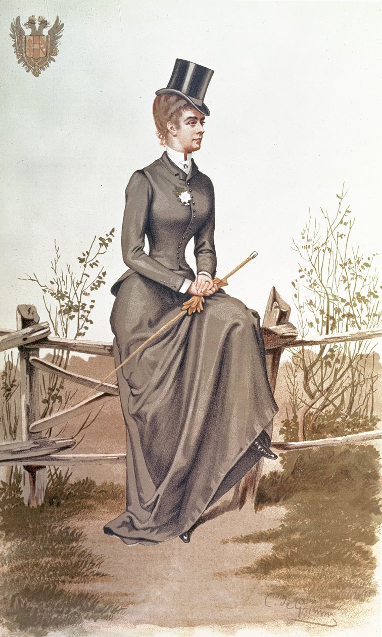 Isabel da Baviera (1837-96), litografada por Vincent Brooks, Day und Son, pub. Abril de 1884 na Vanity Fair de C de Grimm