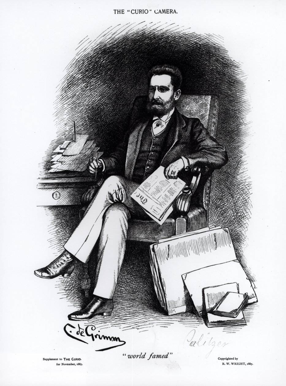Joseph Pulitzer (1847-1911) de &39;The Curio&39;, 1887 de C de Grimm