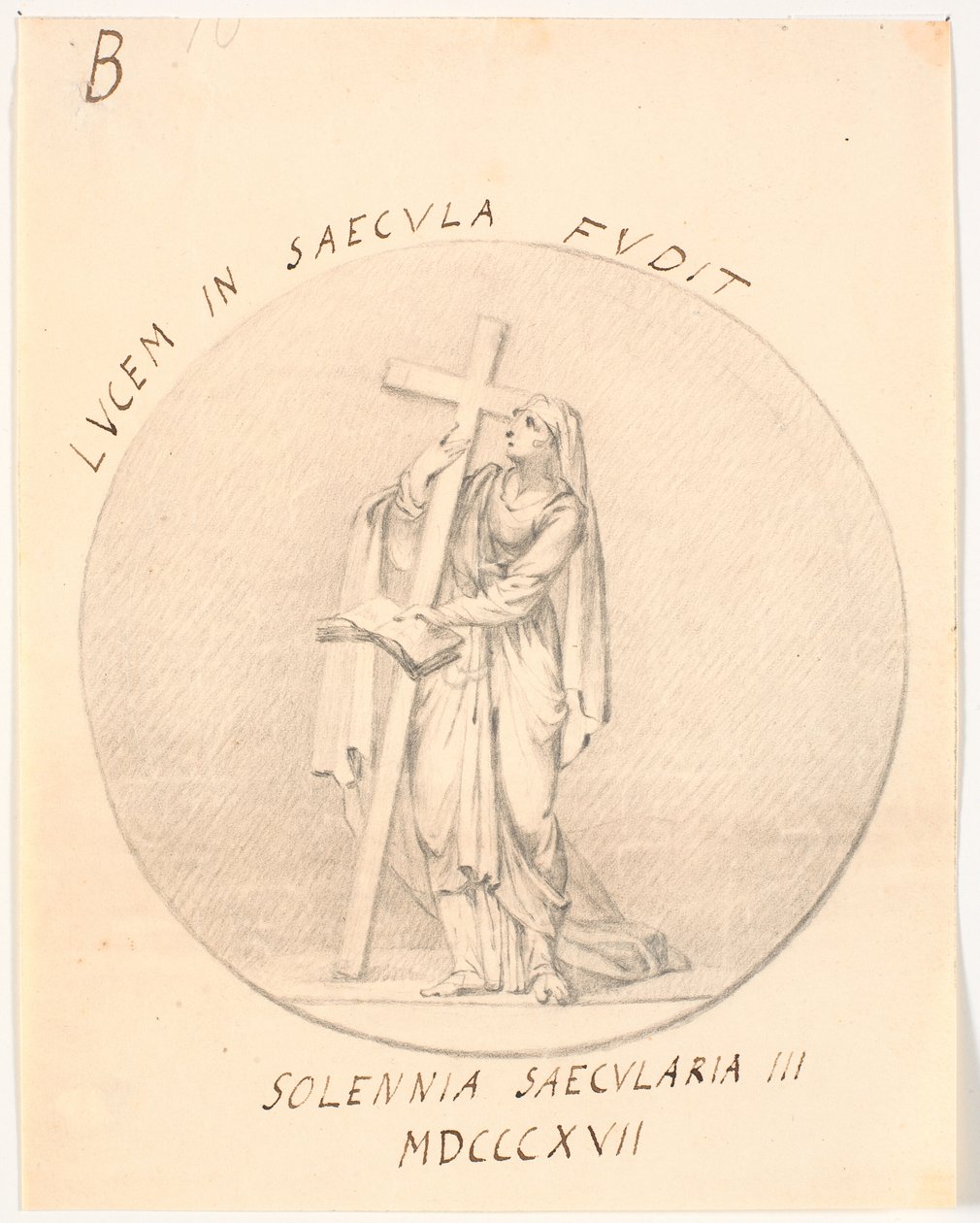 Medalhão com figura feminina alegórica de C.A. Lorentzen