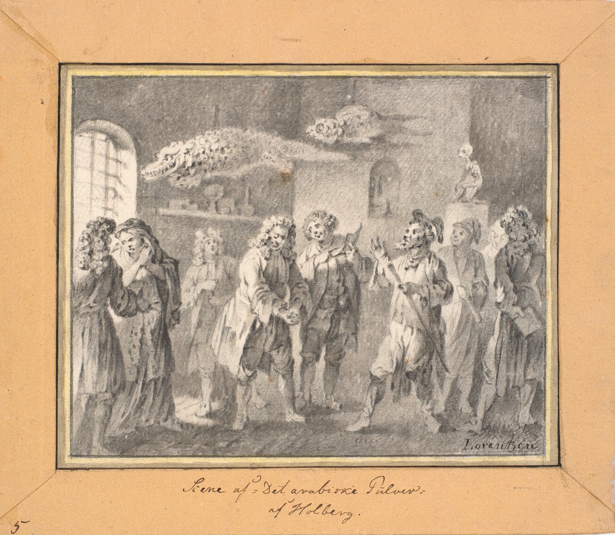 Cena de Ludvig Holberg "O Pó Árabe" de C.A. Lorentzen