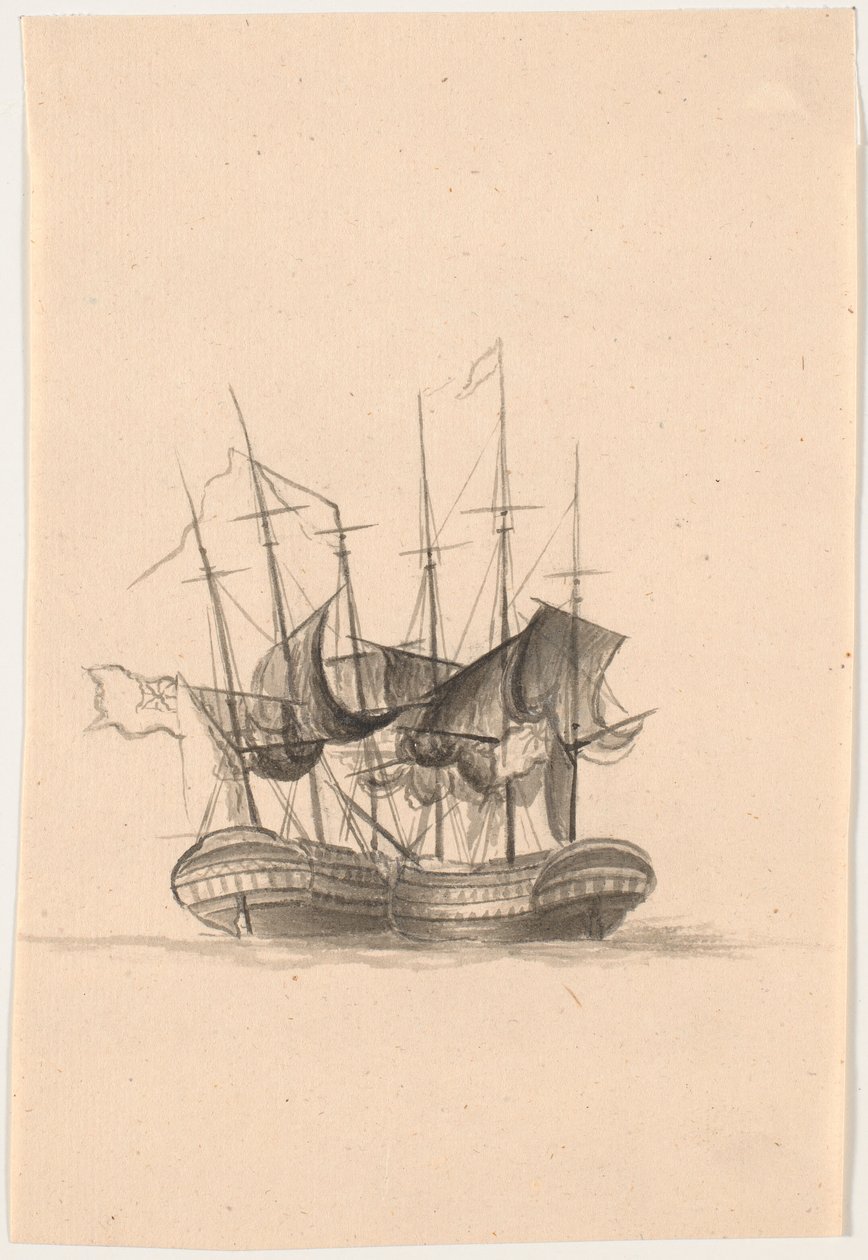Dois navios de guerra ingleses de C.A. Lorentzen