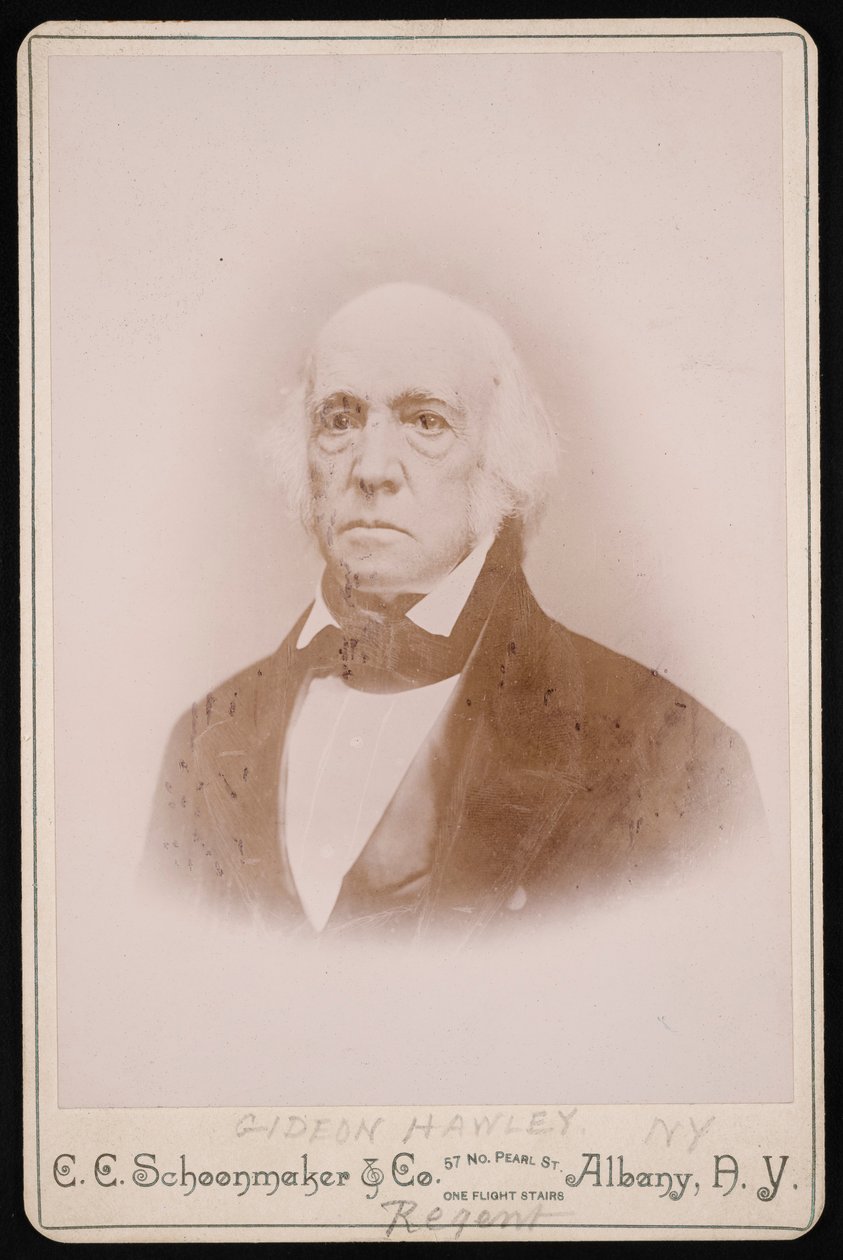 Retrato de Gideon Hawley 1785-1870, Antes de 1870. de CC Schoonmaker and Co