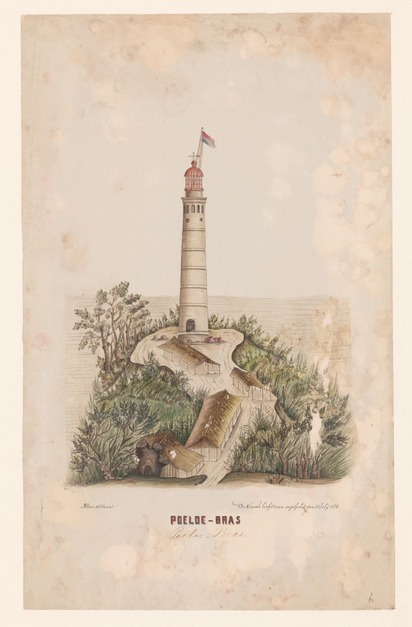 A Nova Torre de Luz de Pulu-Bras, Sumatra de C.D. Wulf (signed by artist)