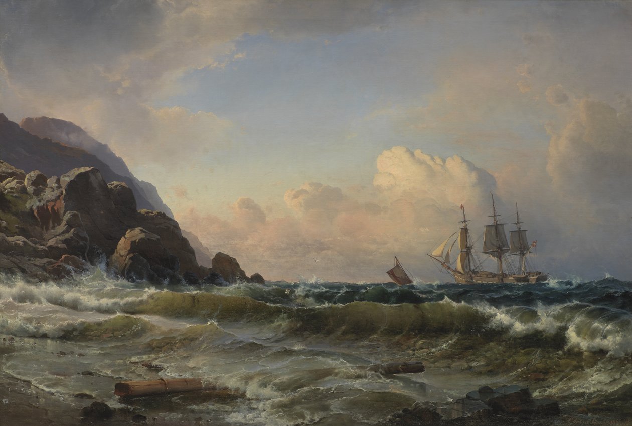 Um litoral norueguês de C.F. Sørensen