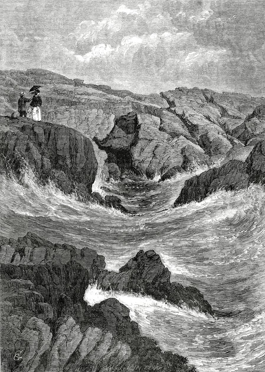 A caverna de jorrar, Newport, Rhode Island, EUA, 4 de maio de 1872 de C.G. Griswold