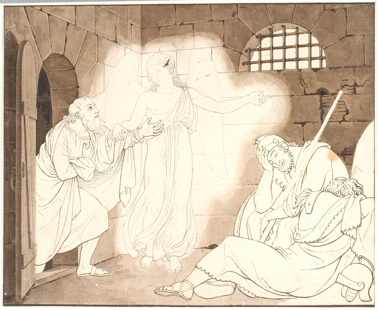 A libertação de Pedro da prisão de C.G. Kratzenstein Stub