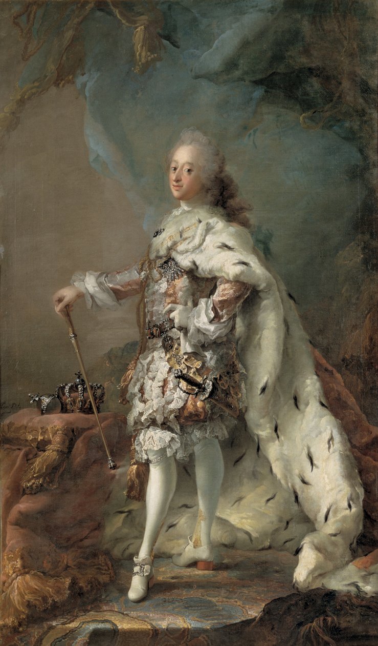 Retrato de Frederik V em Unção Robe de C.G. Pilo