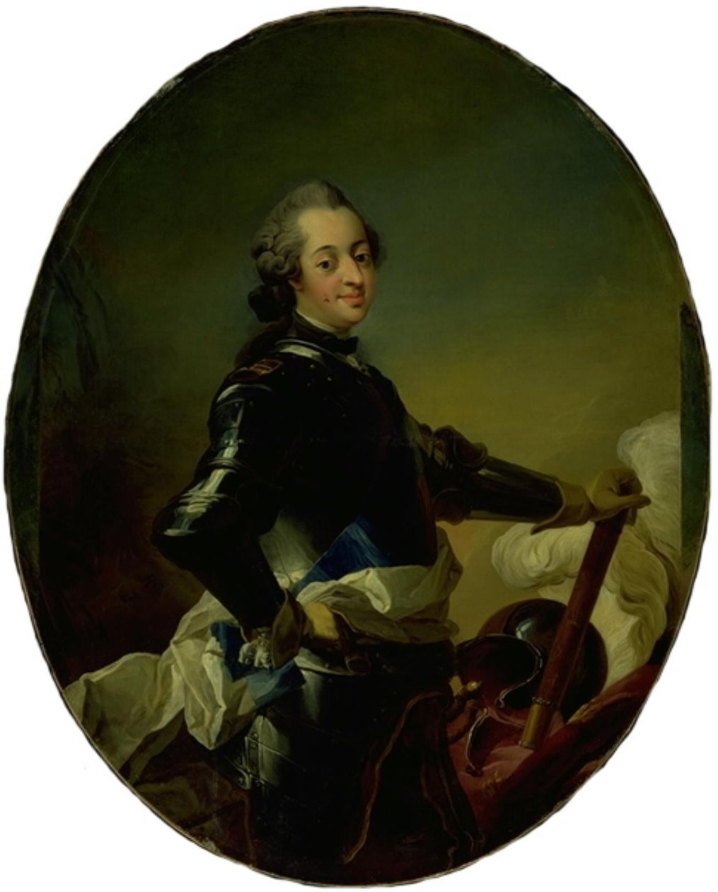 Retrato de Frederik V em armadura de C.G. Pilo