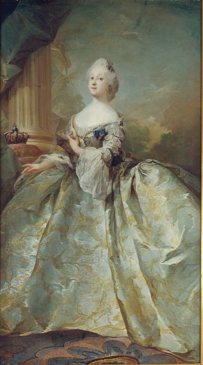 Retrato de Louise, primeira rainha de Frederik V de C.G. Pilo