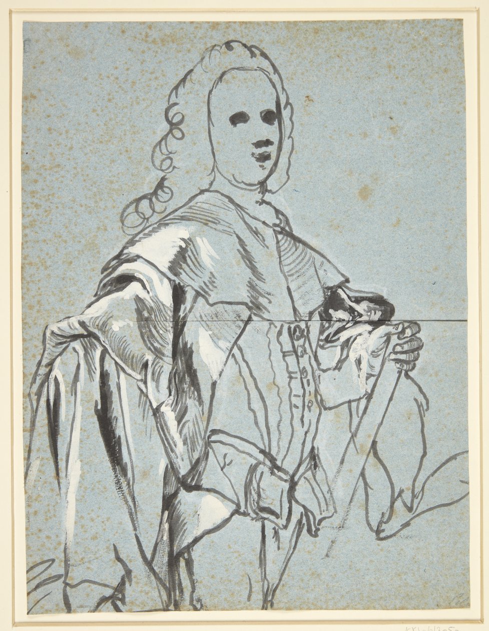 Estudo para um retrato, provavelmente de A.G. Moltke de C.G. Pilo