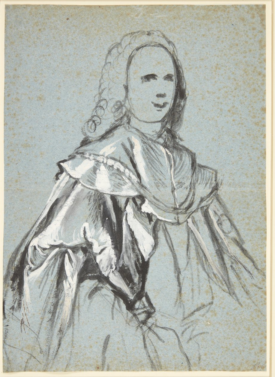 Estudo para um retrato, provavelmente por A. G. Moltke de C.G. Pilo