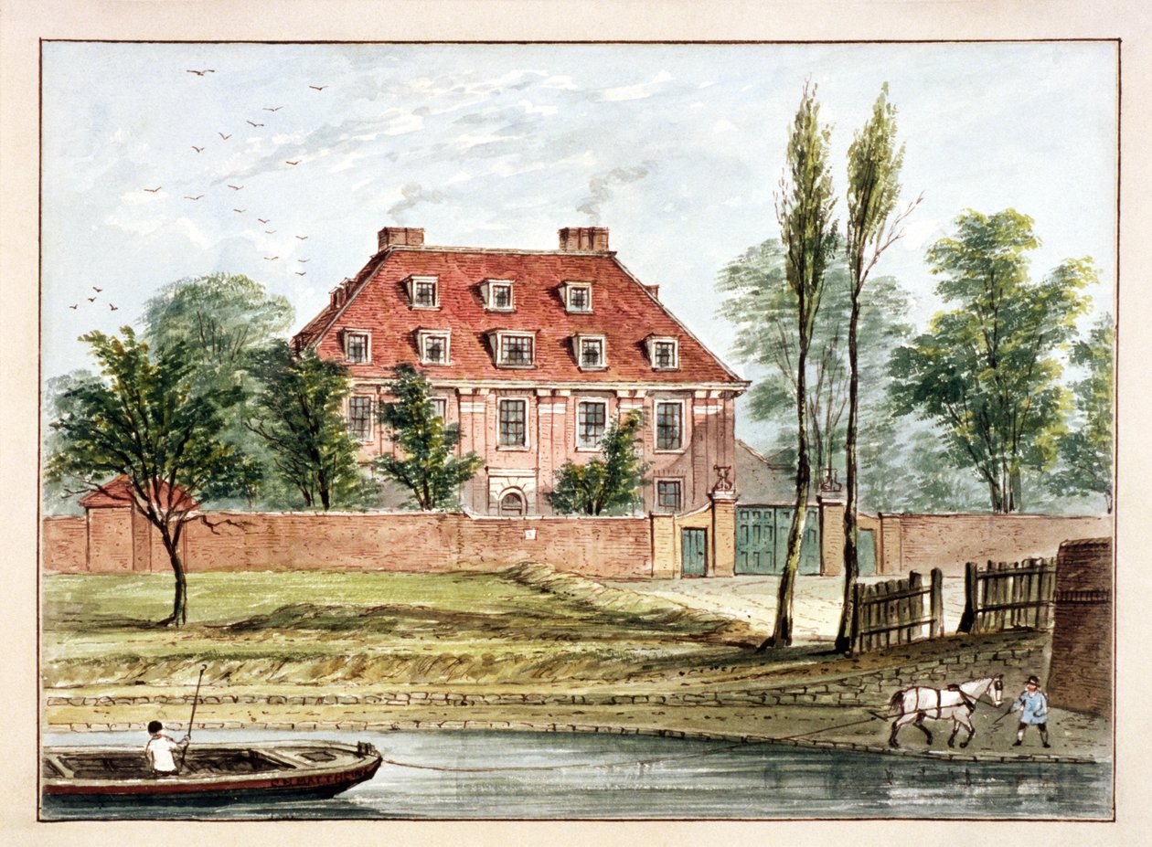 Vista da Baumes House, Hoxton, Londres, c1825 de CH Matthews