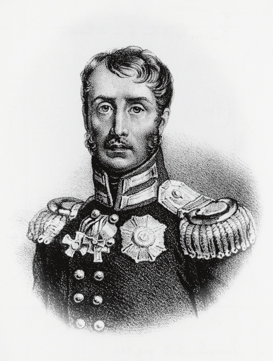 Retrato de Frederick William III (1770-1840), Rei da Prússia de 1797, gravura de J.B. and Brown J. Rowbotham