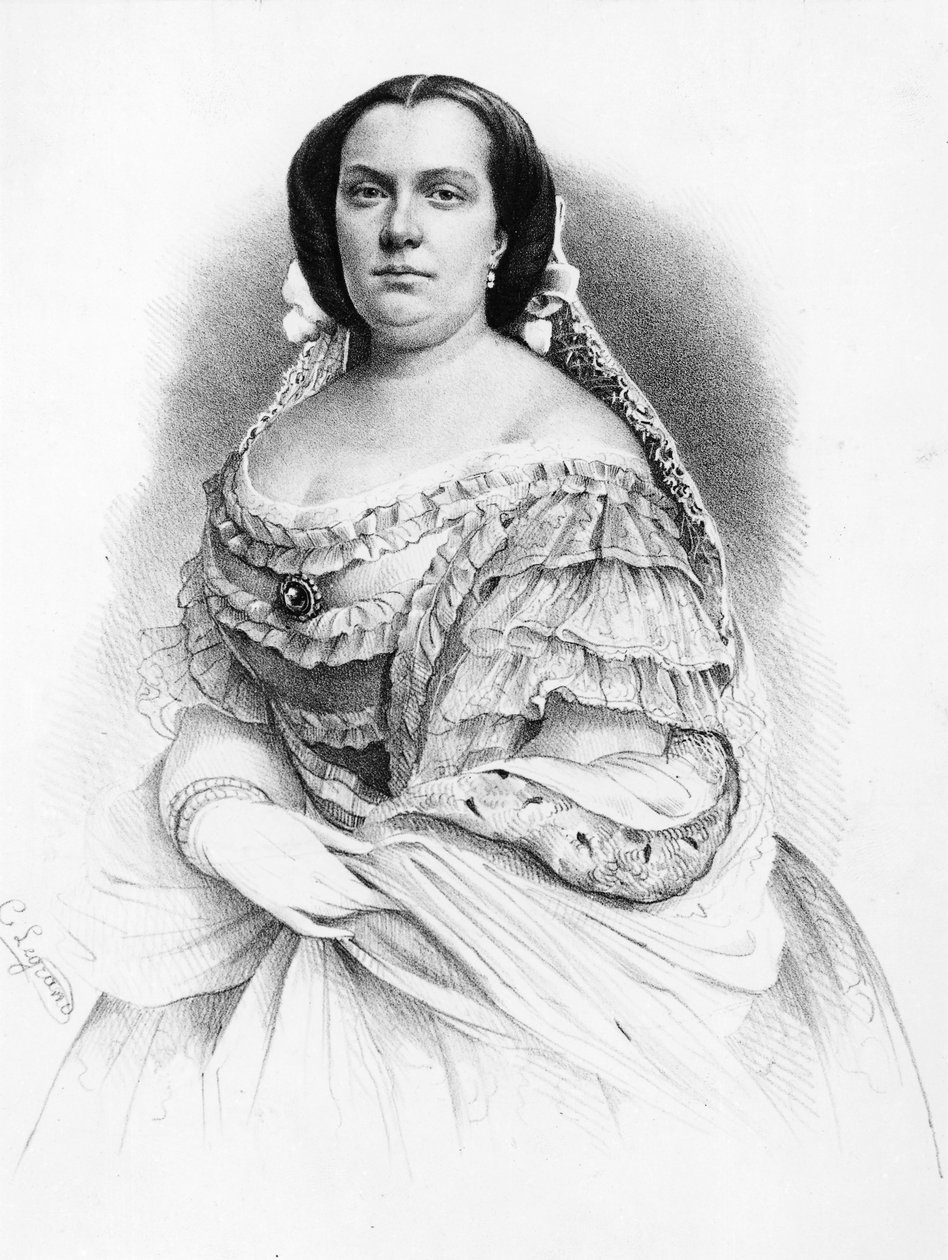 Retrato de Isabella II de Bourbon (1830-1904), Rainha de Espanha, gravura de J.B. and Brown J. Rowbotham