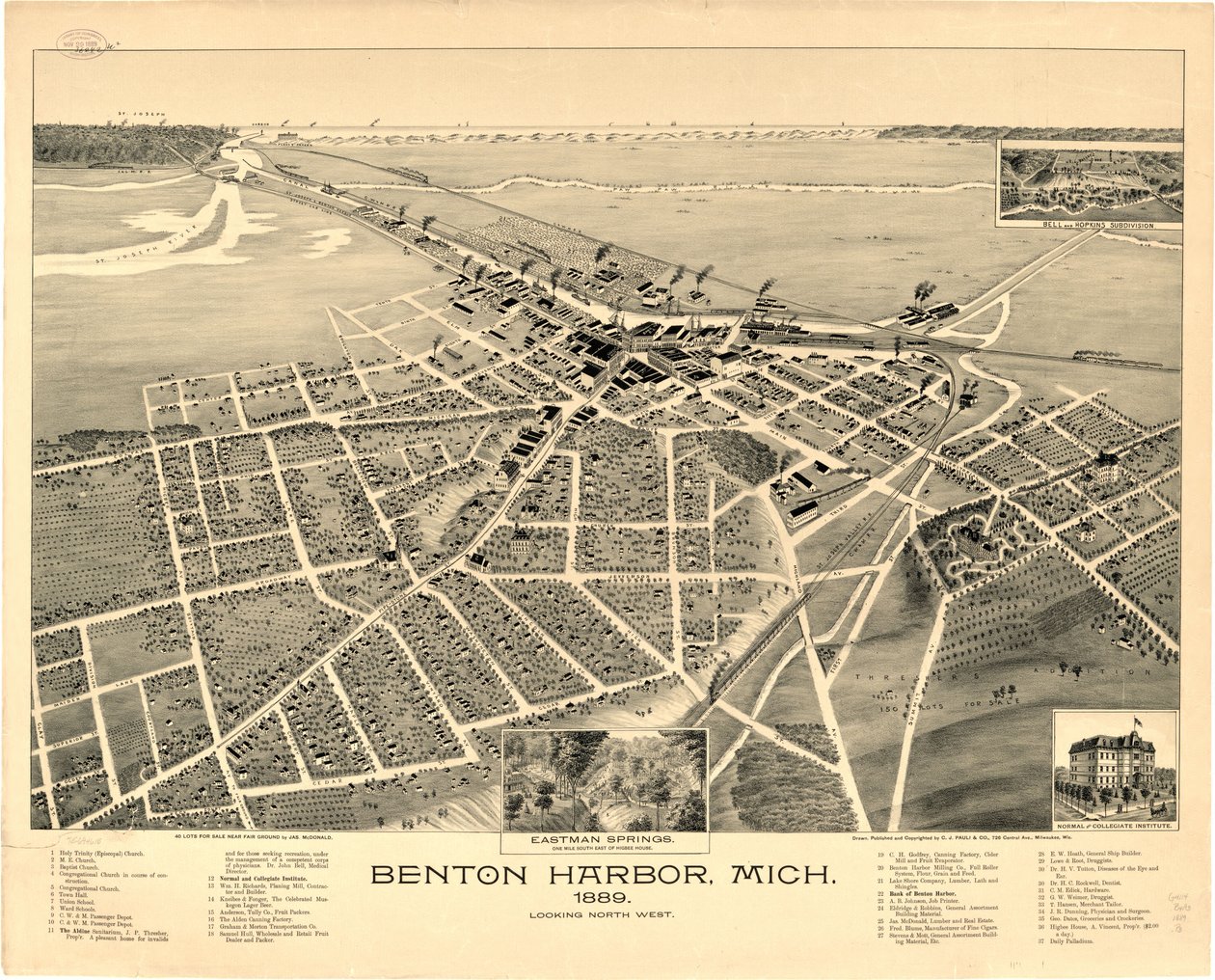 Benton Harbor, Mich. 1889 de C.J. Pauli and Co.