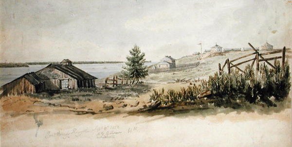 Fort Henry, Kingston, Ontário, Canadá, 8 de Setembro de 1832 (aguarela sobre papel) de C.J. Gibson