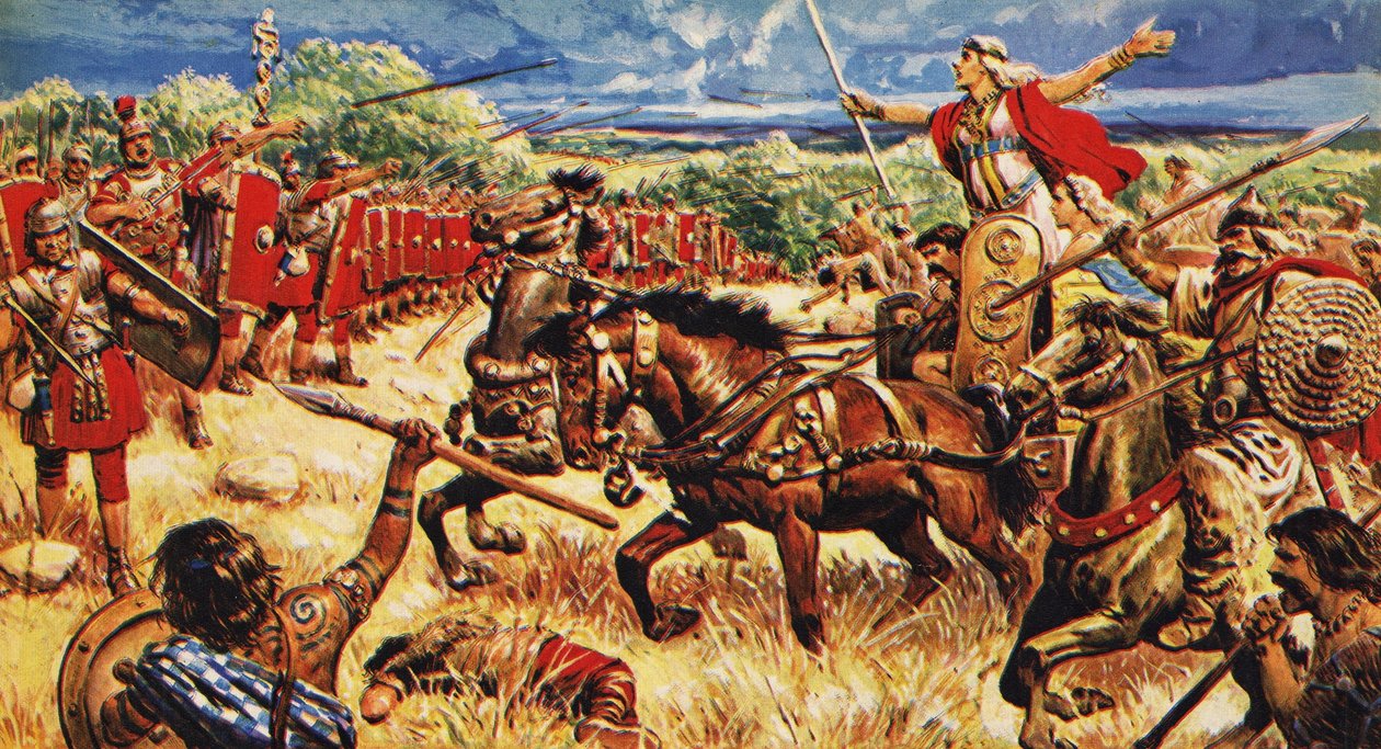 Boadiceia na sua carruagem de C.L. Doughty