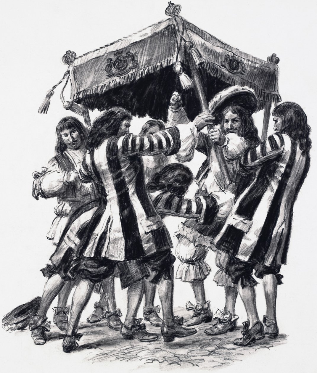 Coroação de Carlos II (guache sobre papel) de C.L. Doughty