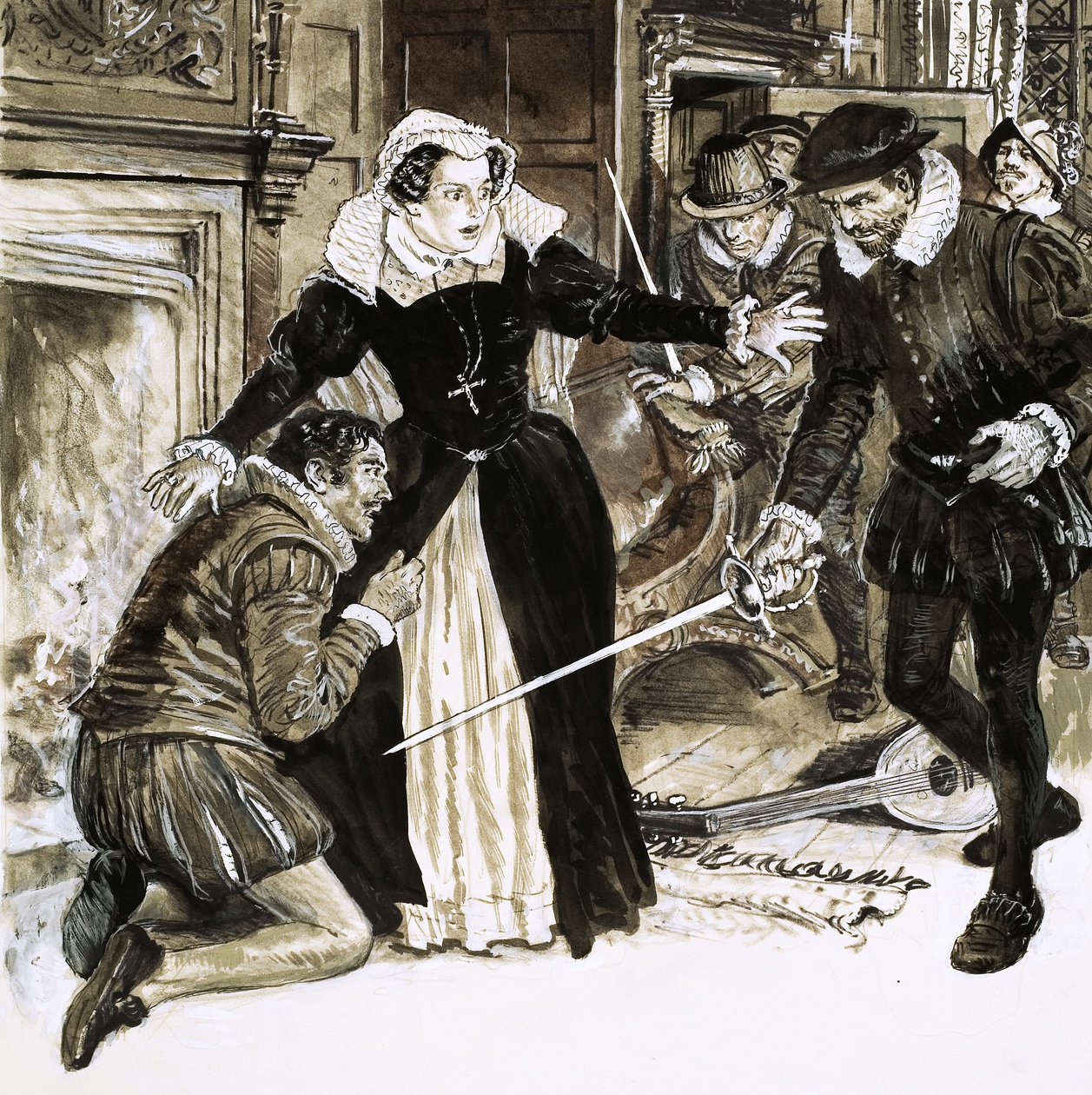David Riccio, o favorito da Rainha Maria, foi esfaqueado 56 vezes por Lord Darnley de C.L. Doughty