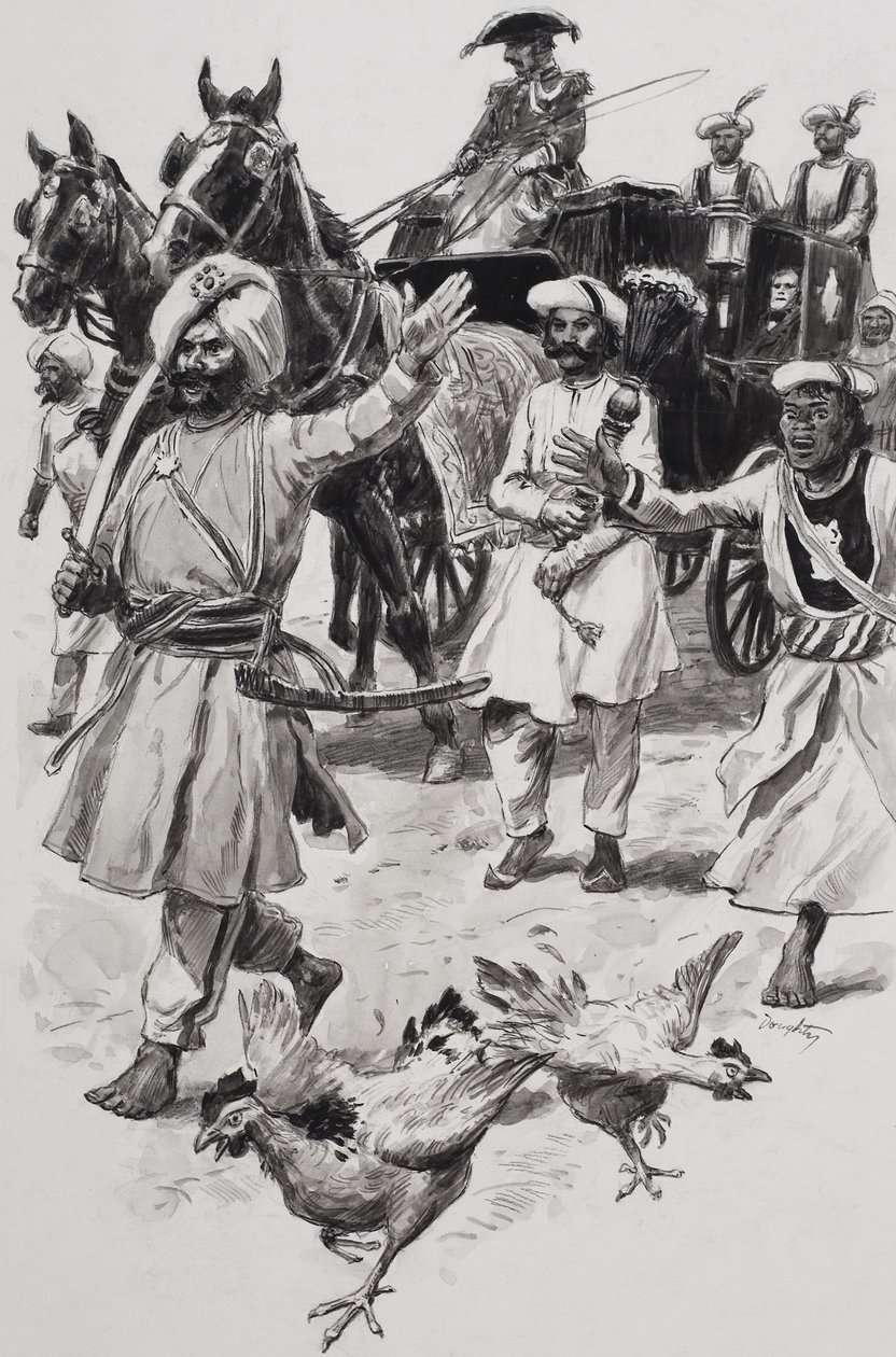 Companhia das Índias Orientais (guache sobre papel) de C.L. Doughty