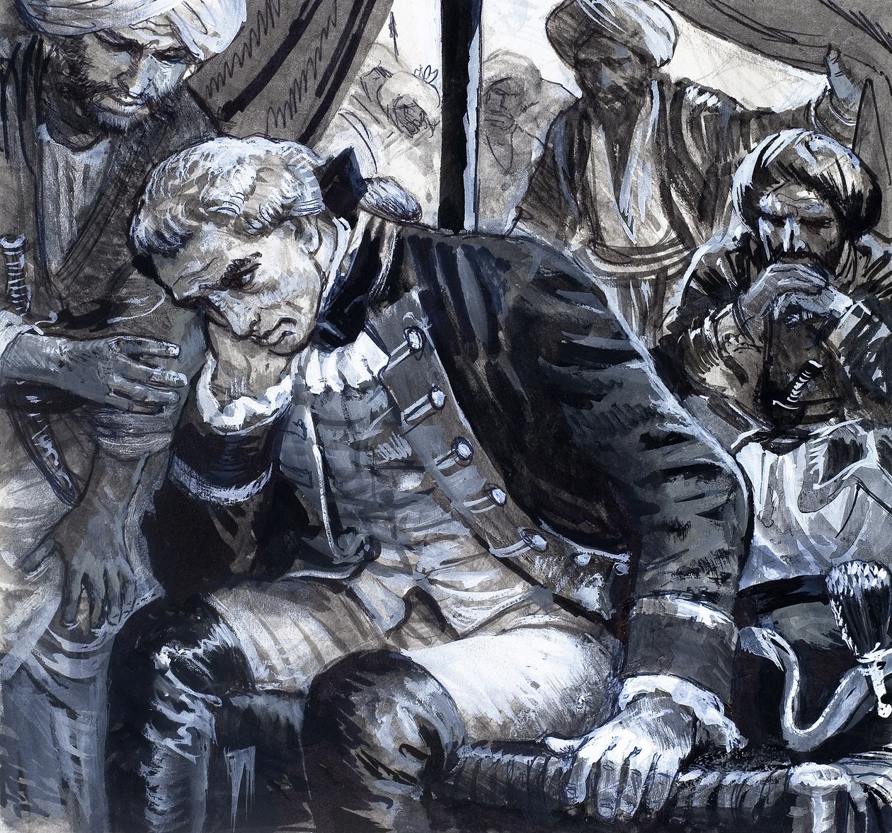 Gigantes entre os Homens, o Mercenário Patriótico (guache sobre papel) de C.L. Doughty