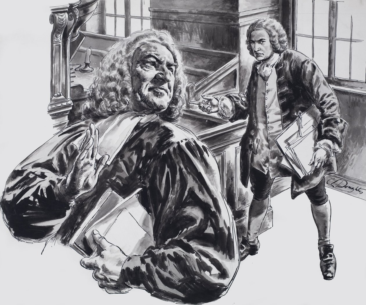 Johann Sebastian Bach (guache sobre papel) de C.L. Doughty