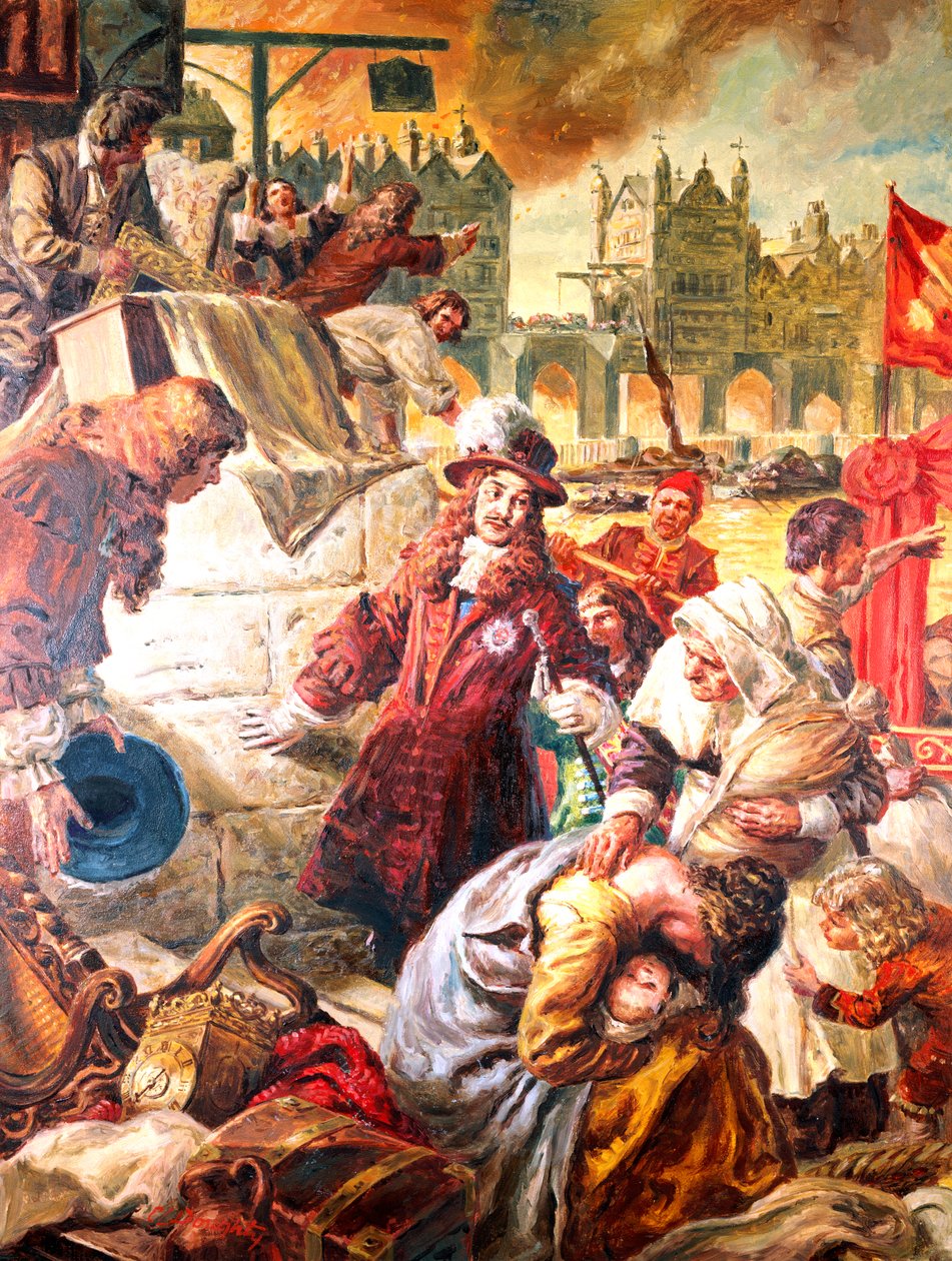 Rei Carlos II (1630-1685) o Grande Incêndio de Londres de C.L. Doughty