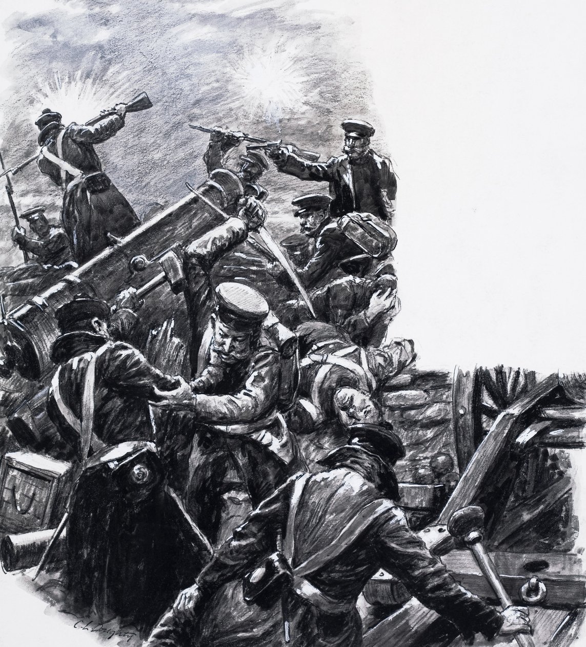 A Batalha de Inkermann, Carga dos Guardas de C.L. Doughty