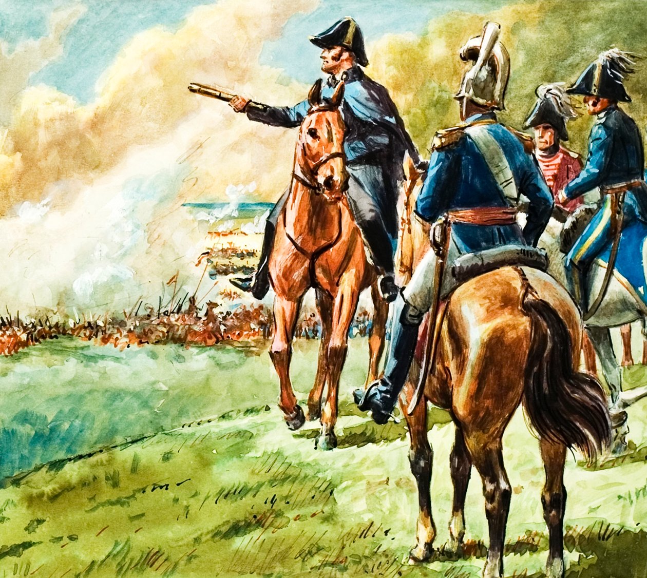 O Duque de Wellington na Batalha de Waterloo de C.L. Doughty