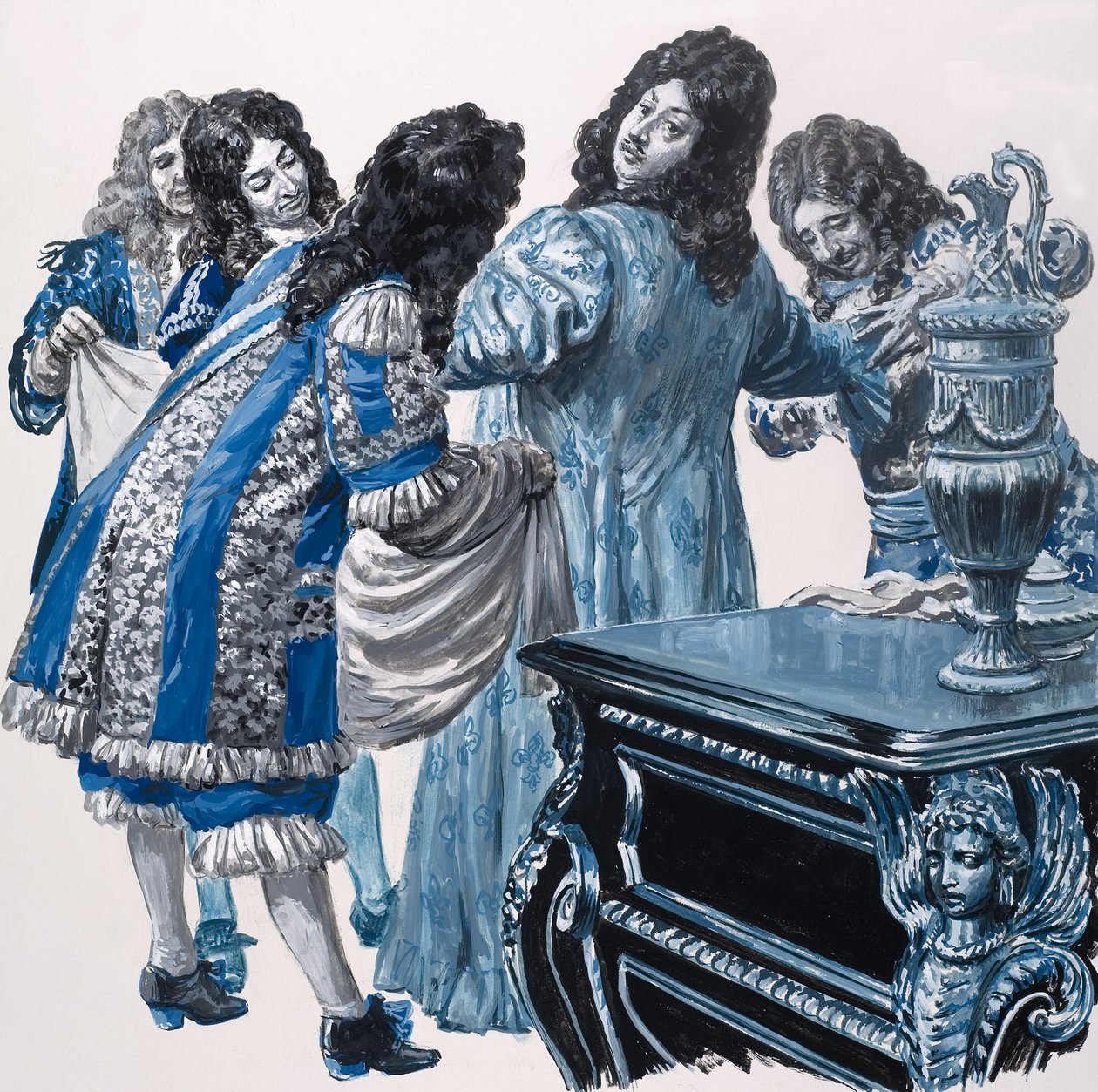 O Deus Sol Ímpio, de "A História de França" (guache sobre papel) de C.L. Doughty