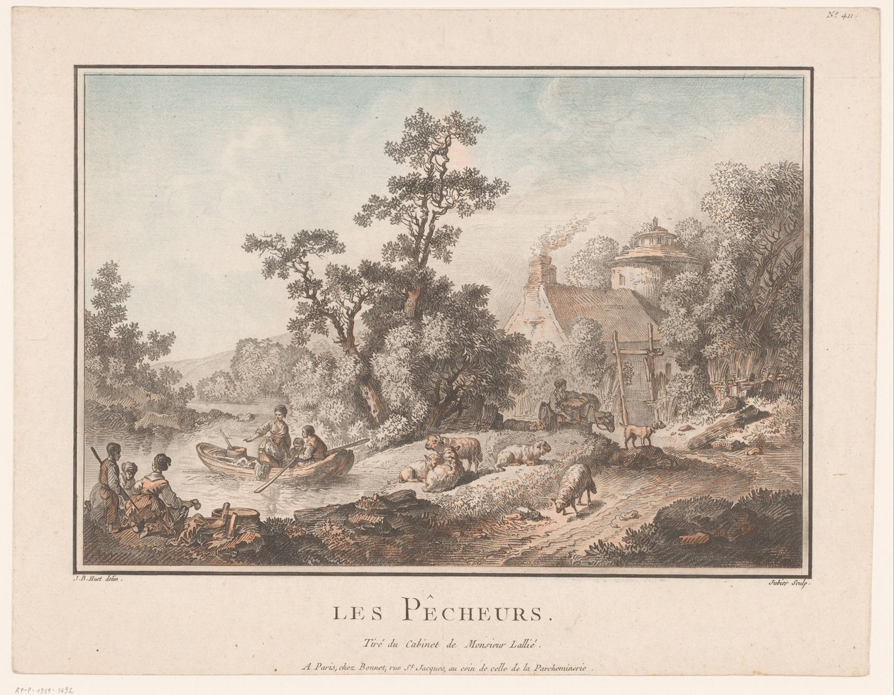Paisagem com pastores e pescadores
Les Pêcheurs. (título sobre o objecto) de C.L. Jubier