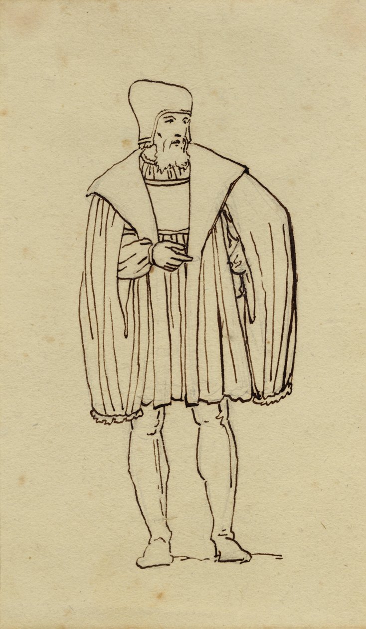 Estudo de trajes do século XVI. de Christoffer Wilhelm Eckersberg